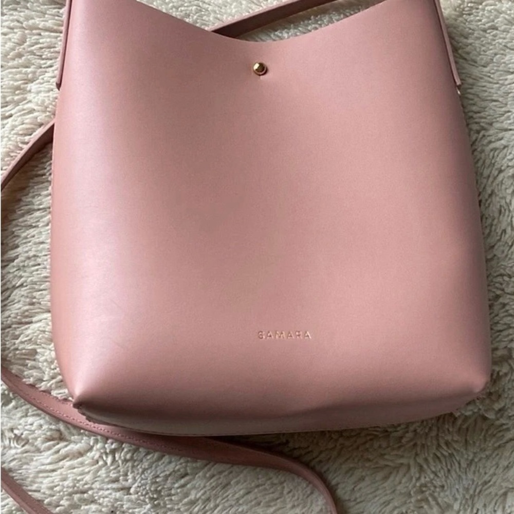 Anthropologie Samara Blush Champagne Small Bucket Bag.  NWOT